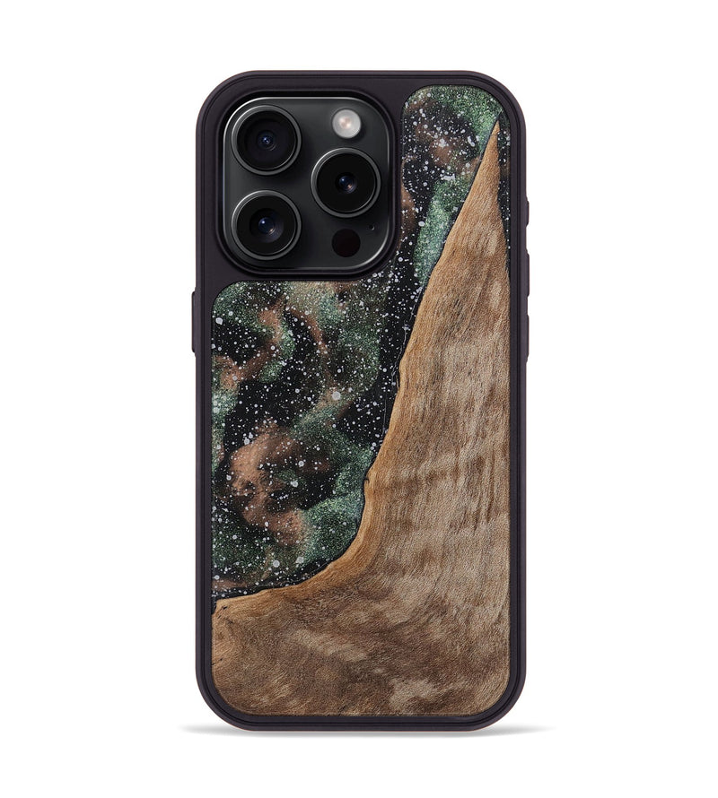iPhone 15 Pro Wood+Resin Phone Case - Esmeralda (Cosmos, 702564)