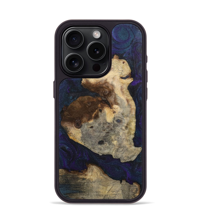 iPhone 15 Pro Wood+Resin Phone Case - Tori (Mosaic, 702565)