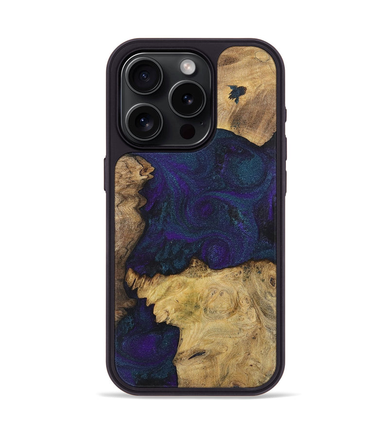 iPhone 15 Pro Wood+Resin Phone Case - Mason (Mosaic, 702573)