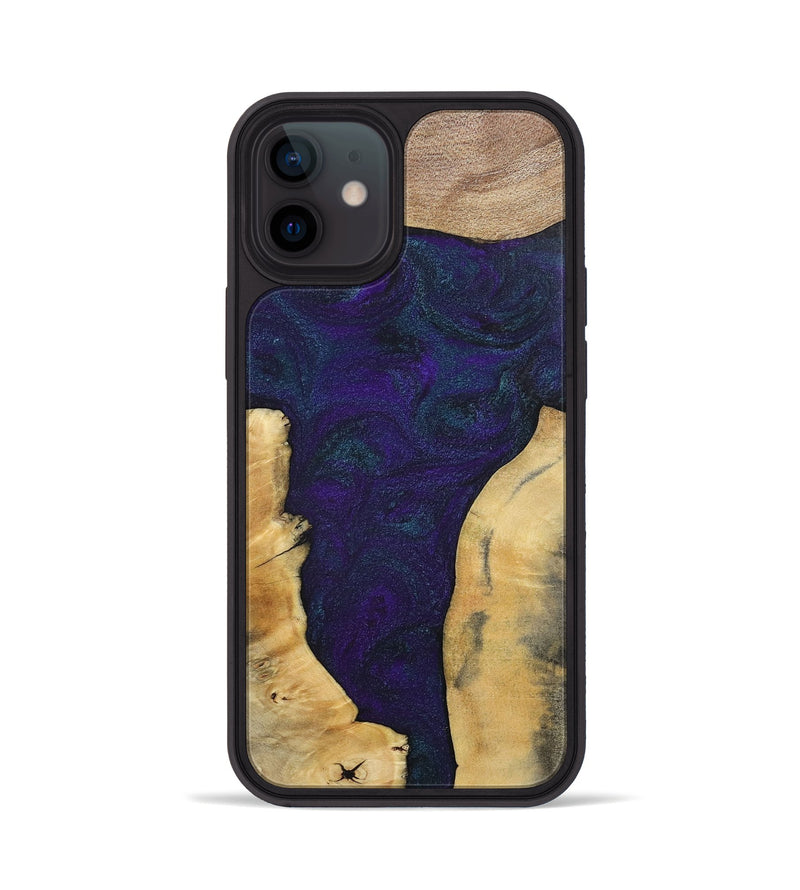iPhone 12 Wood+Resin Phone Case - Ginger (Mosaic, 702574)