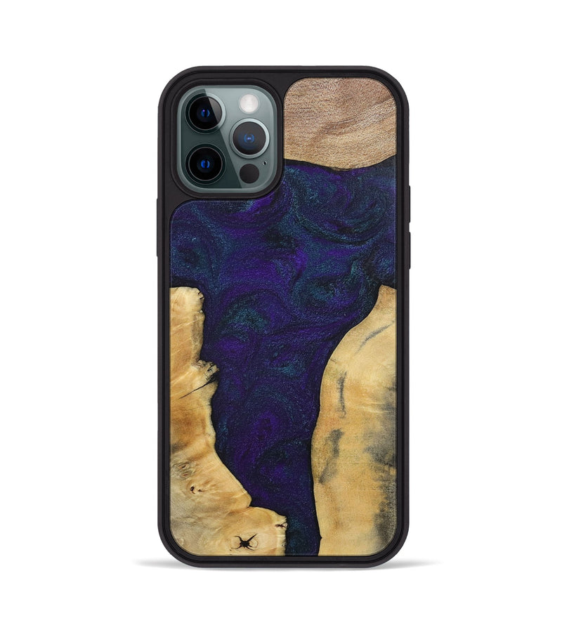 iPhone 12 Pro Wood+Resin Phone Case - Ginger (Mosaic, 702574)