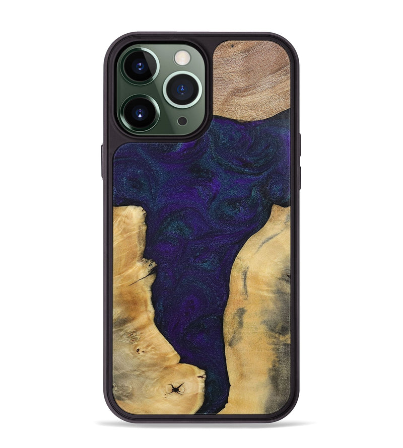 iPhone 13 Pro Max Wood+Resin Phone Case - Ginger (Mosaic, 702574)