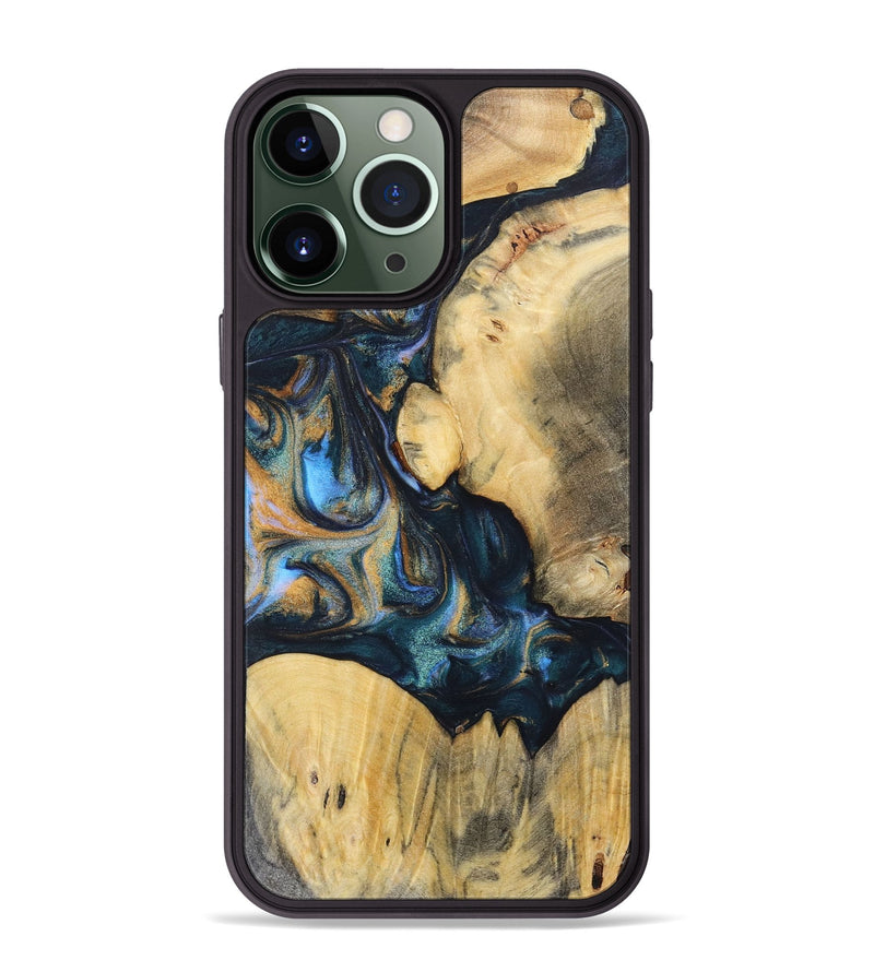iPhone 13 Pro Max Wood+Resin Phone Case - Winter (Mosaic, 702575)