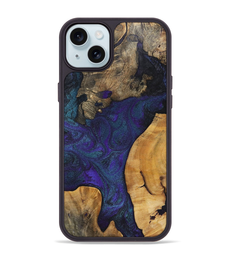iPhone 15 Plus Wood+Resin Phone Case - Caitlyn (Mosaic, 702578)