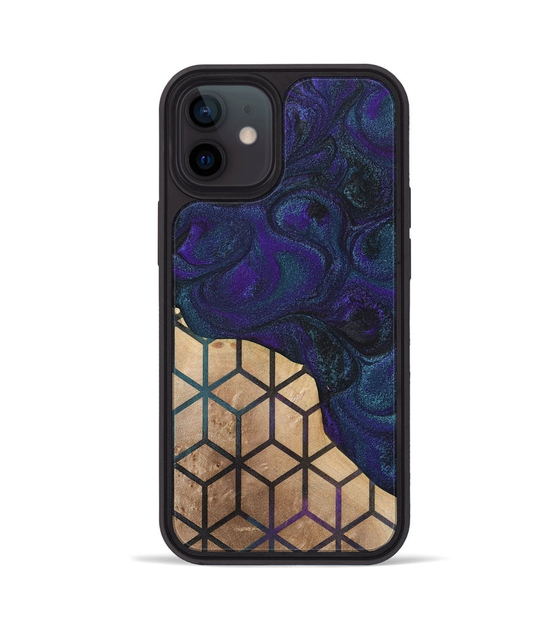 iPhone 12 Wood+Resin Phone Case - Isla (Pattern, 702580)