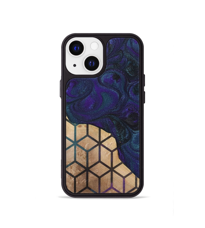 iPhone 13 mini Wood+Resin Phone Case - Isla (Pattern, 702580)