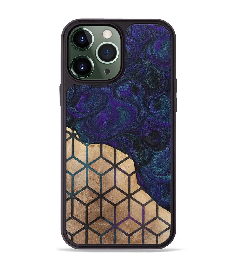 iPhone 13 Pro Max Wood+Resin Phone Case - Isla (Pattern, 702580)