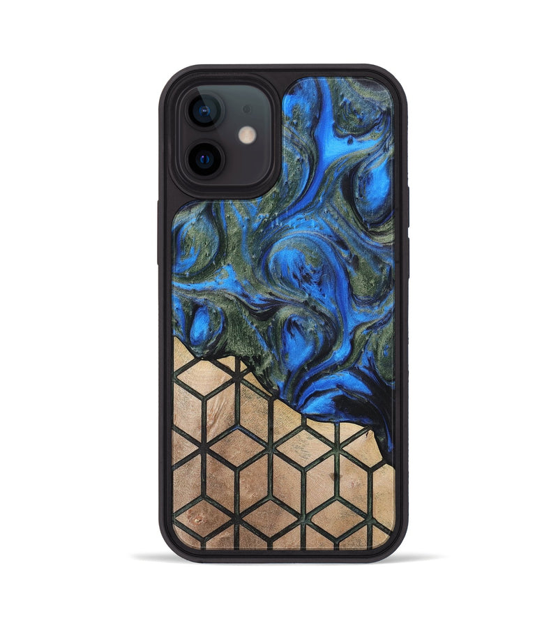 iPhone 12 Wood+Resin Phone Case - Elaine (Pattern, 702581)