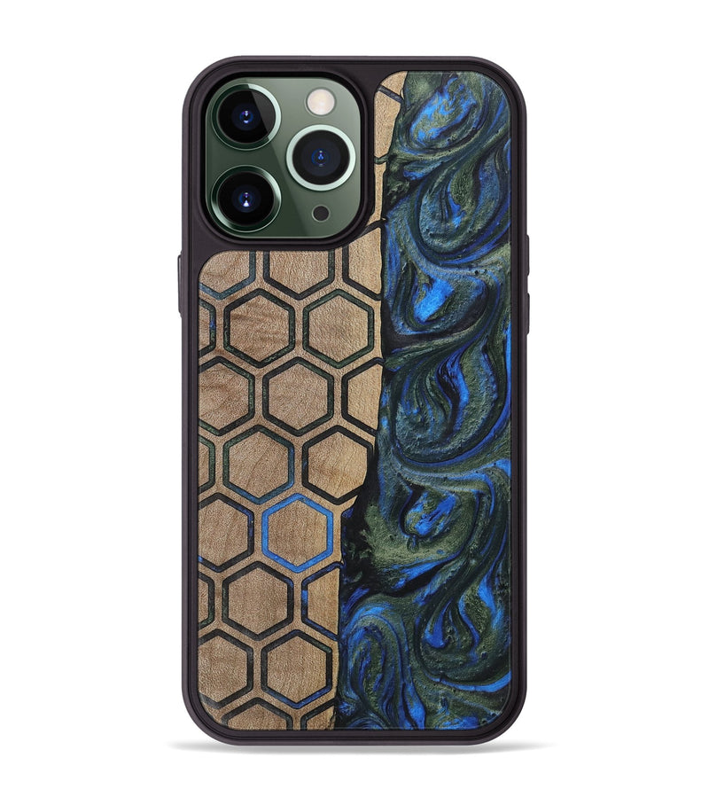 iPhone 13 Pro Max Wood+Resin Phone Case - Darren (Pattern, 702582)