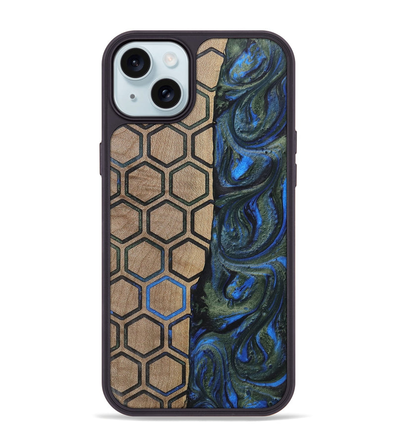 iPhone 15 Plus Wood+Resin Phone Case - Darren (Pattern, 702582)
