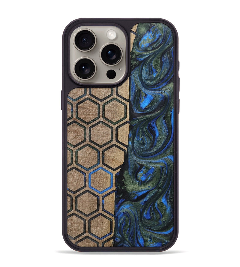 iPhone 15 Pro Max Wood+Resin Phone Case - Darren (Pattern, 702582)