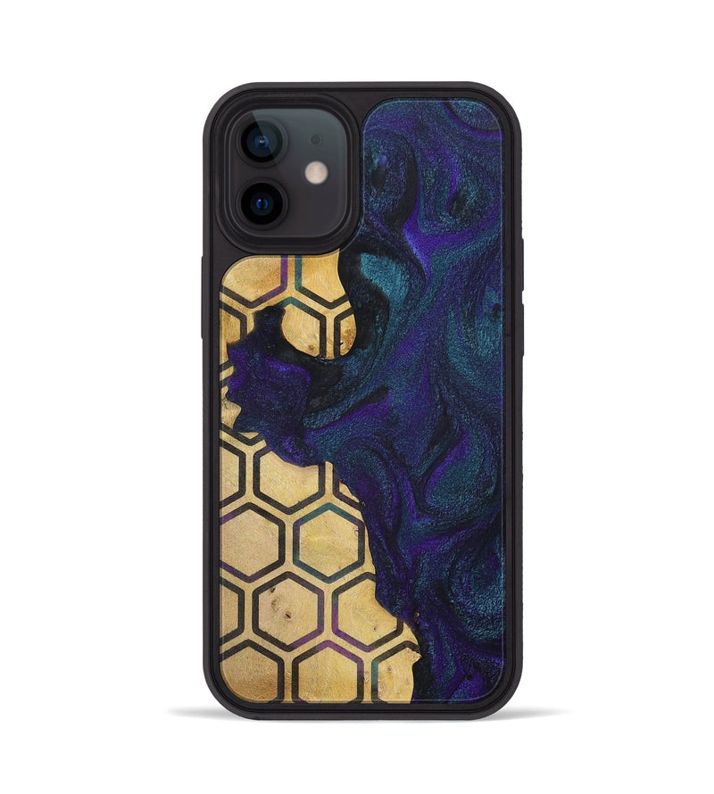 iPhone 12 Wood+Resin Phone Case - Alex (Pattern, 702583)