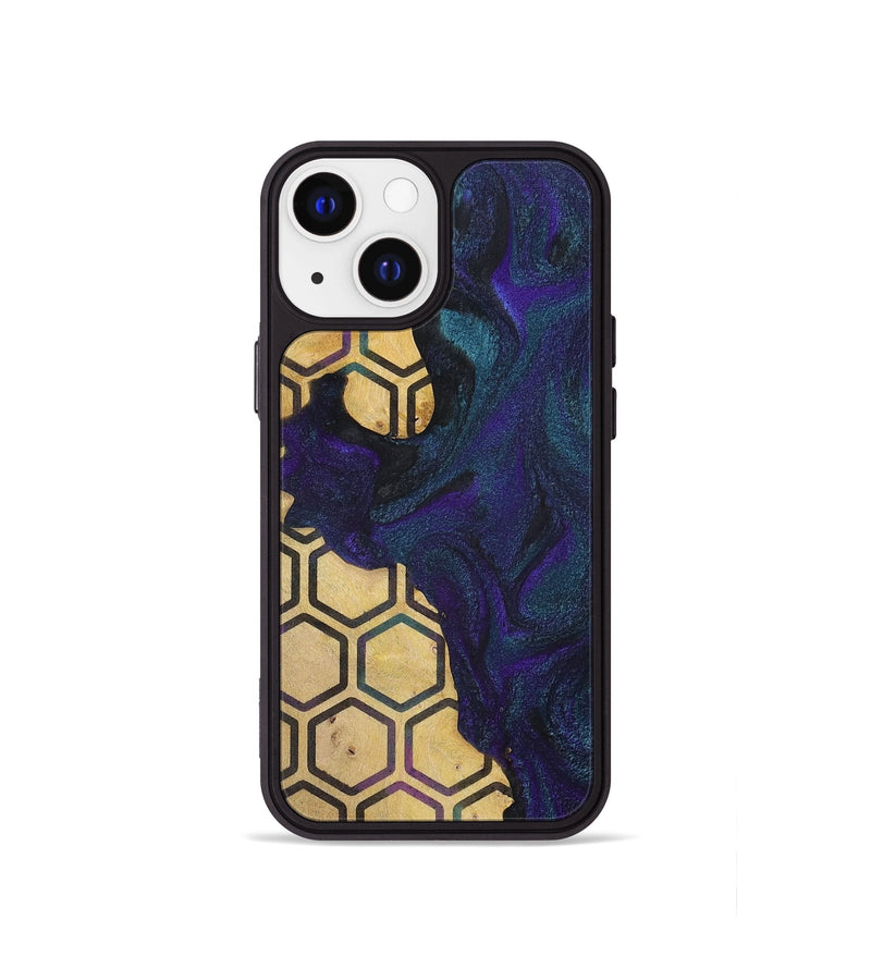 iPhone 13 mini Wood+Resin Phone Case - Alex (Pattern, 702583)