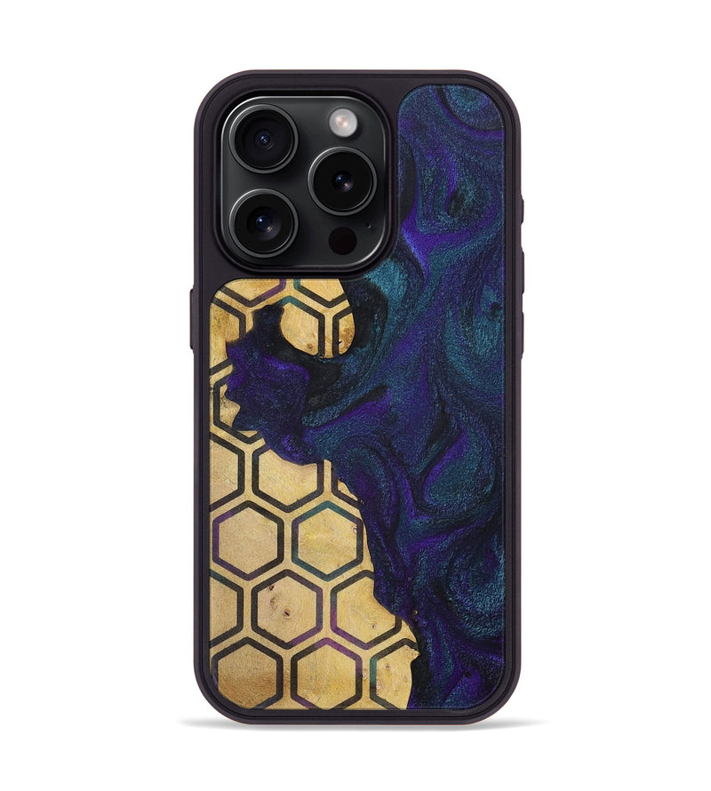 iPhone 15 Pro Wood+Resin Phone Case - Alex (Pattern, 702583)