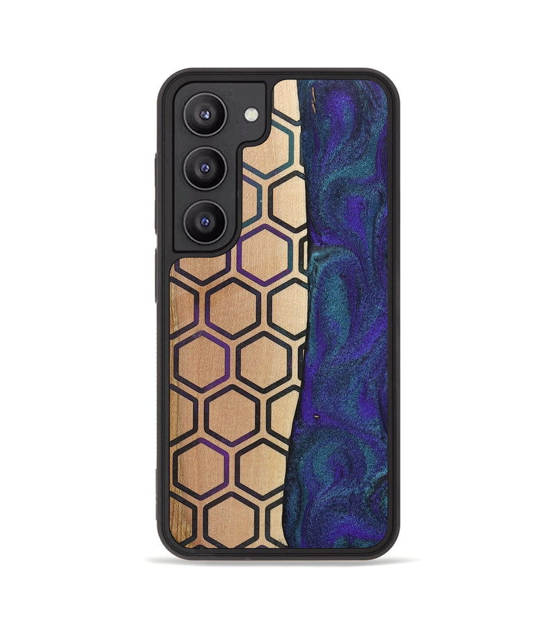 Galaxy S23 Wood+Resin Phone Case - Maria (Pattern, 702590)