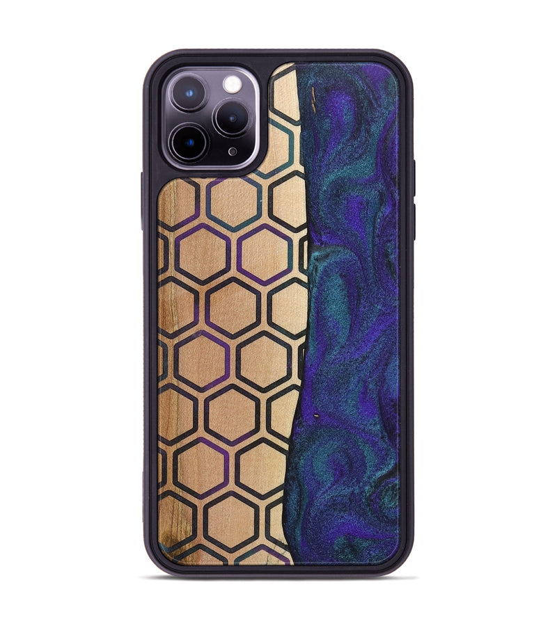 iPhone 11 Pro Max Wood+Resin Phone Case - Maria (Pattern, 702590)