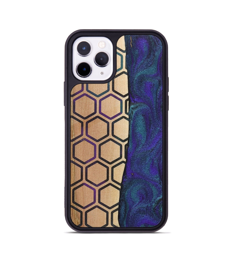 iPhone 11 Pro Wood+Resin Phone Case - Maria (Pattern, 702590)