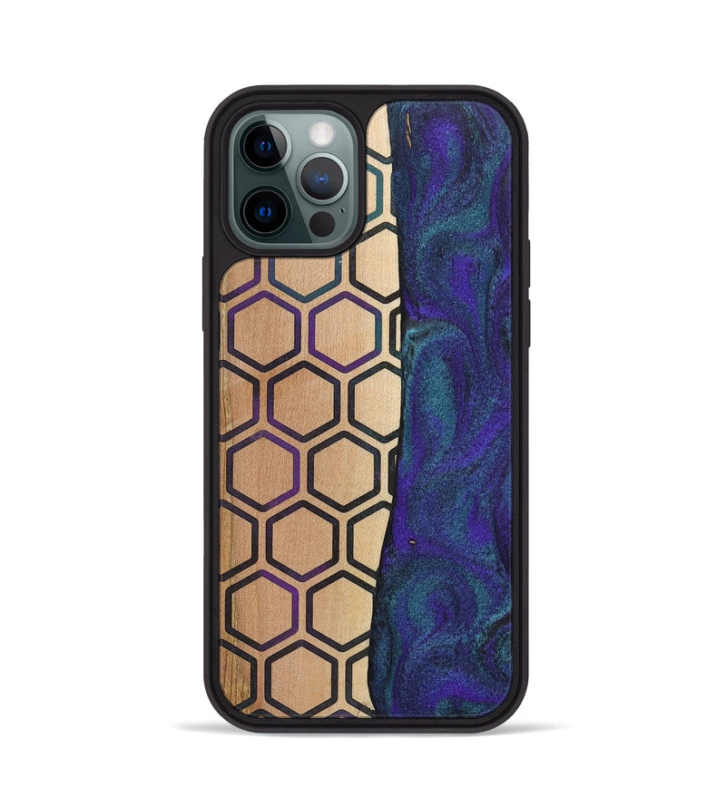 iPhone 12 Pro Wood+Resin Phone Case - Maria (Pattern, 702590)