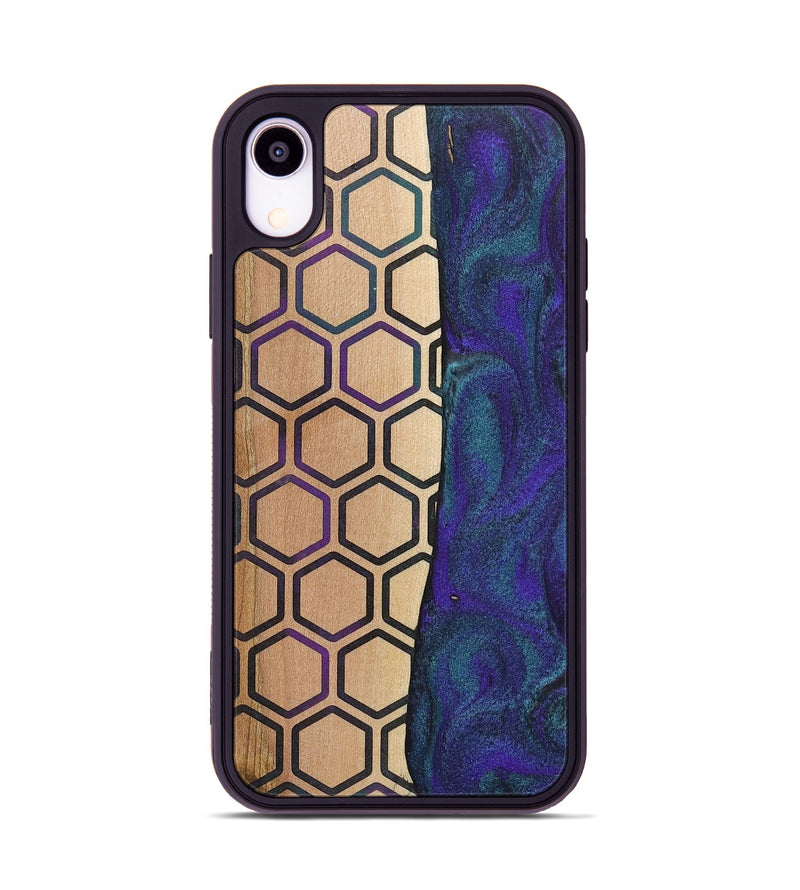 iPhone Xr Wood+Resin Phone Case - Maria (Pattern, 702590)