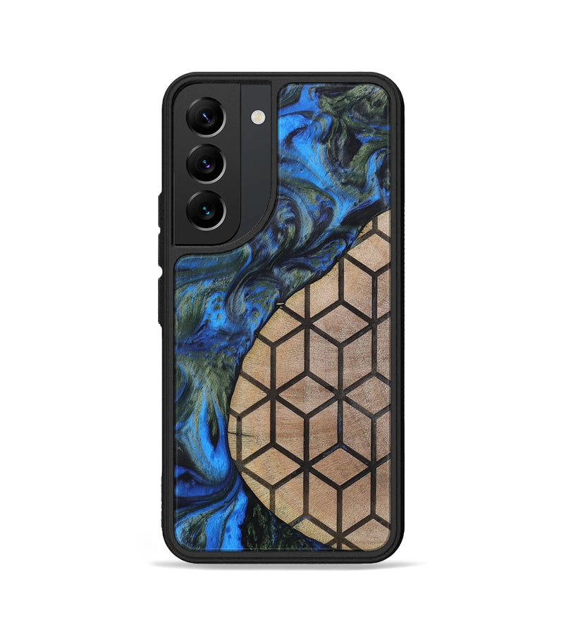 Galaxy S22 Wood+Resin Phone Case - Nyla (Pattern, 702592)