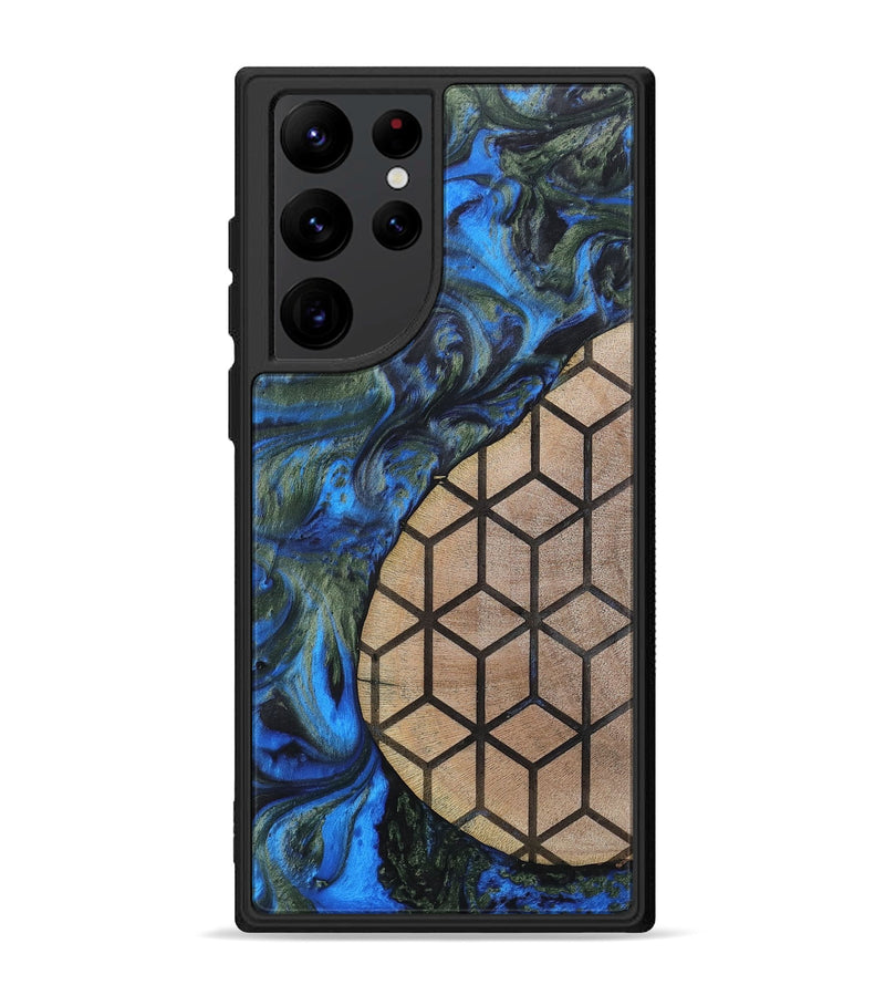 Galaxy S22 Ultra Wood+Resin Phone Case - Nyla (Pattern, 702592)