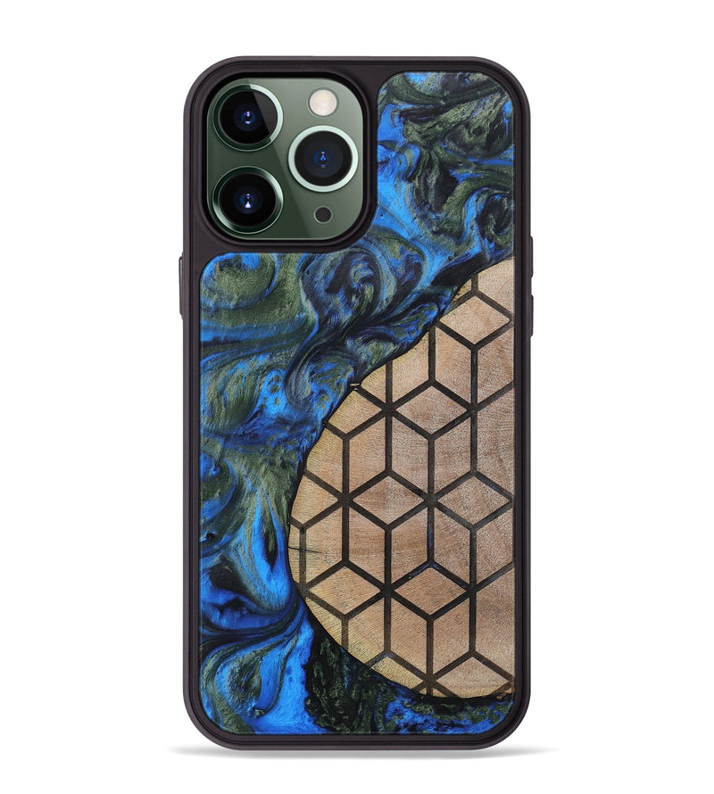 iPhone 13 Pro Max Wood+Resin Phone Case - Nyla (Pattern, 702592)