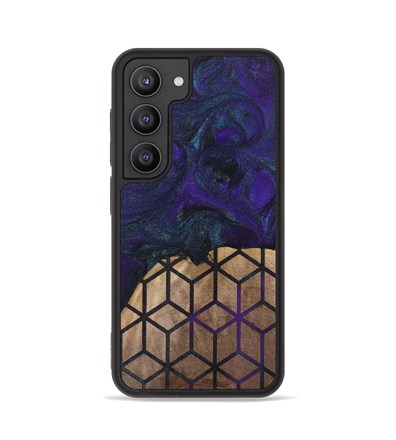 Galaxy S23 Wood+Resin Phone Case - Angelique (Pattern, 702593)