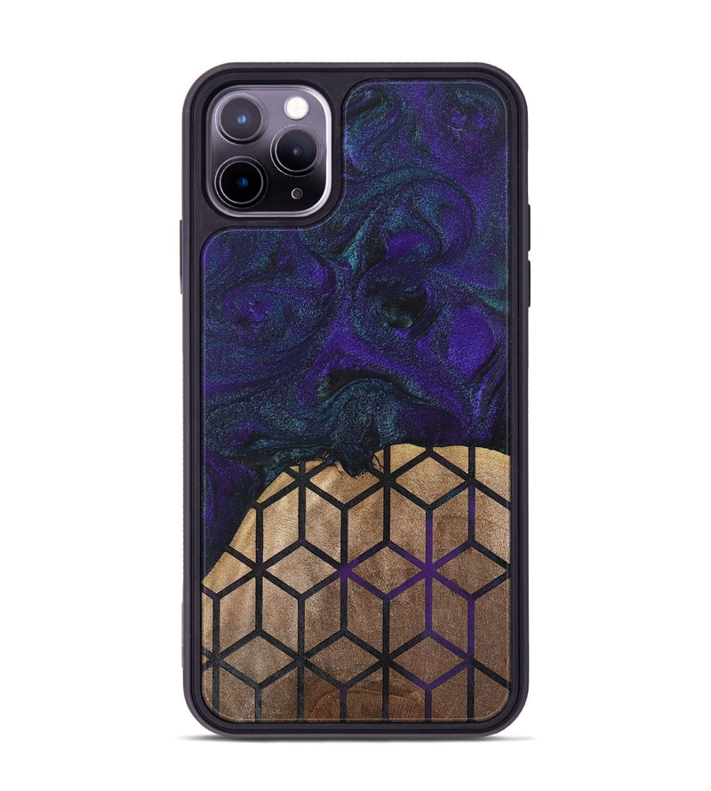 iPhone 11 Pro Max Wood+Resin Phone Case - Angelique (Pattern, 702593)