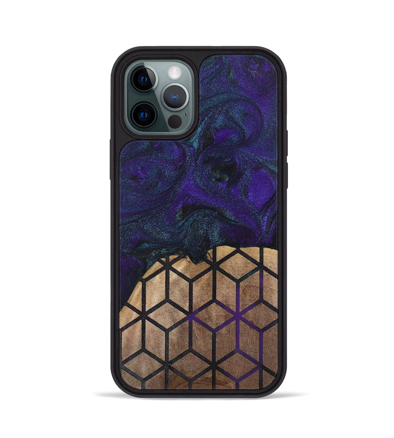 iPhone 12 Pro Wood+Resin Phone Case - Angelique (Pattern, 702593)