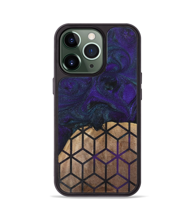 iPhone 13 Pro Wood+Resin Phone Case - Angelique (Pattern, 702593)