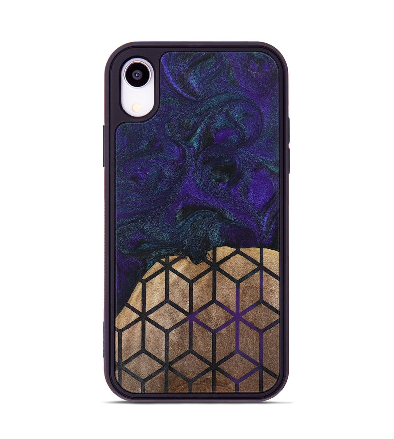 iPhone Xr Wood+Resin Phone Case - Angelique (Pattern, 702593)