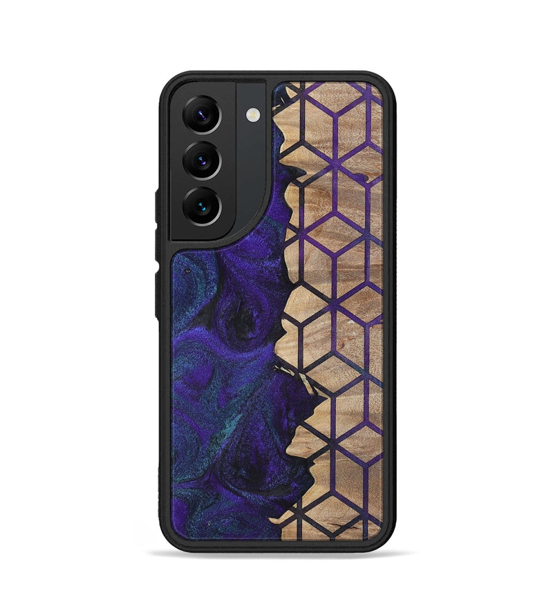 Galaxy S22 Wood+Resin Phone Case - Aylin (Pattern, 702594)