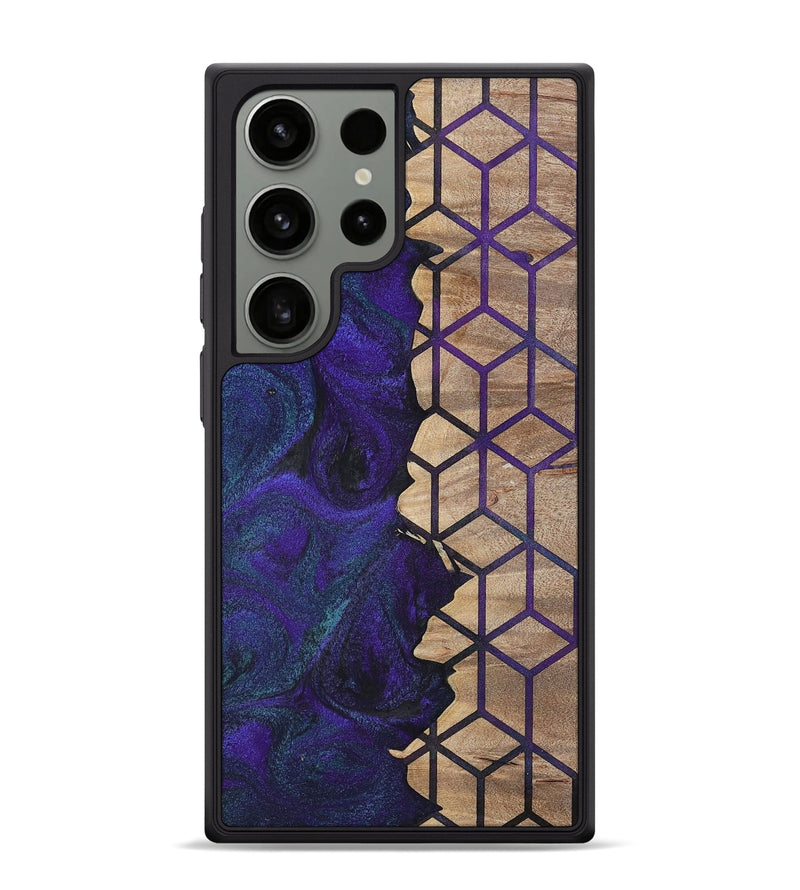 Galaxy S24 Ultra Wood+Resin Phone Case - Aylin (Pattern, 702594)