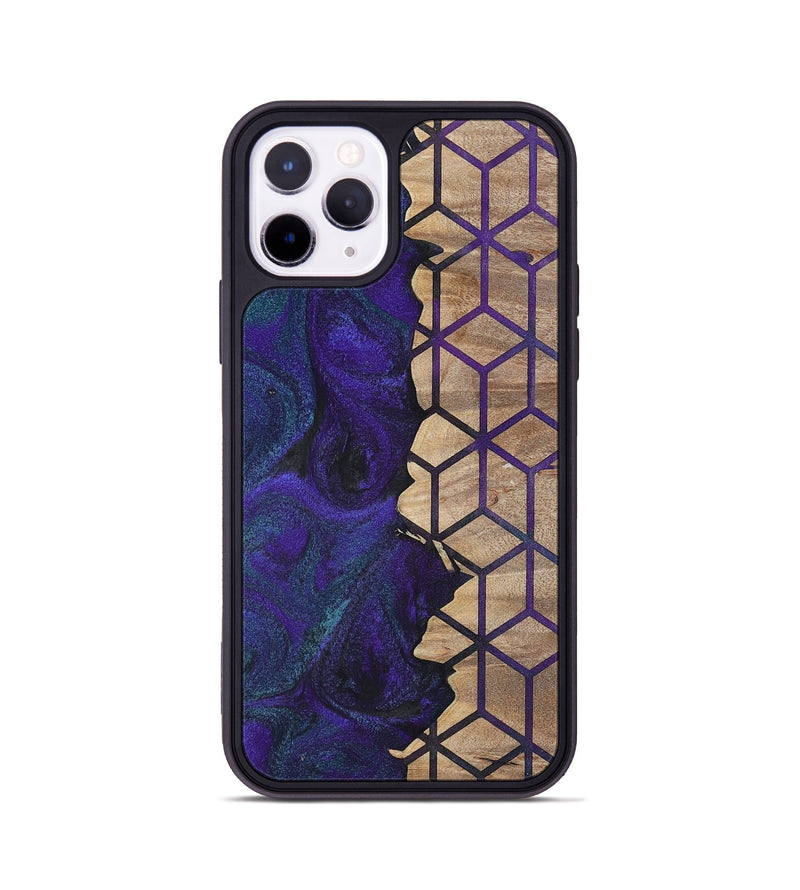 iPhone 11 Pro Wood+Resin Phone Case - Aylin (Pattern, 702594)