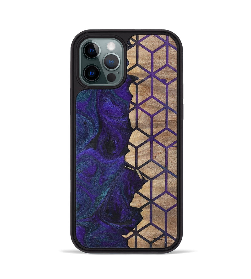iPhone 12 Pro Wood+Resin Phone Case - Aylin (Pattern, 702594)