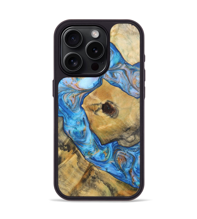 iPhone 15 Pro Wood+Resin Phone Case - Beth (Mosaic, 702608)