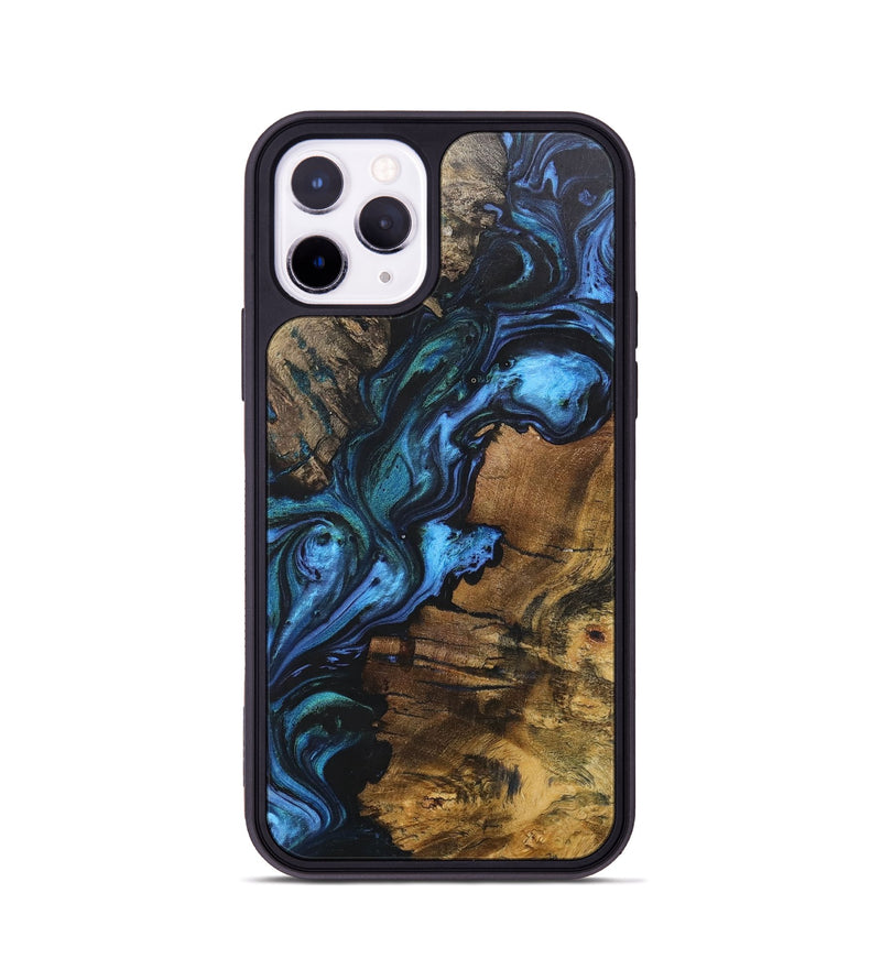 iPhone 11 Pro Wood+Resin Phone Case - Beverly (Blue, 702691)