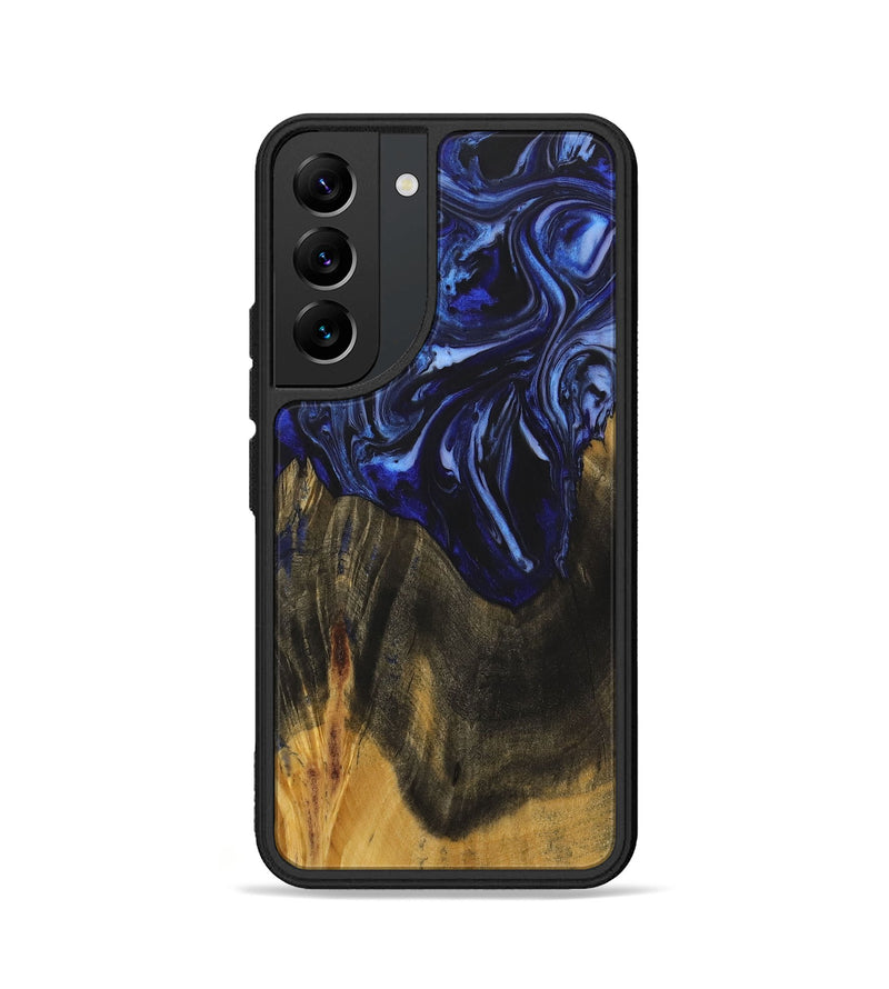 Galaxy S22 Wood+Resin Phone Case - Robyn (Blue, 702696)