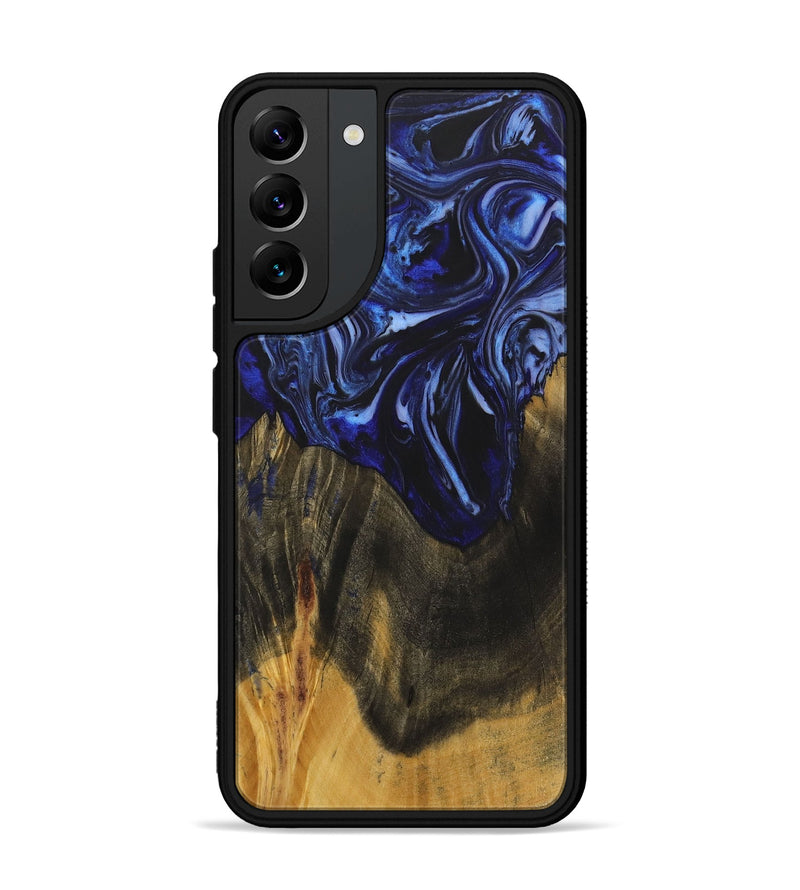Galaxy S22 Plus Wood+Resin Phone Case - Robyn (Blue, 702696)