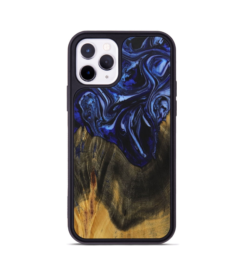 iPhone 11 Pro Wood+Resin Phone Case - Robyn (Blue, 702696)