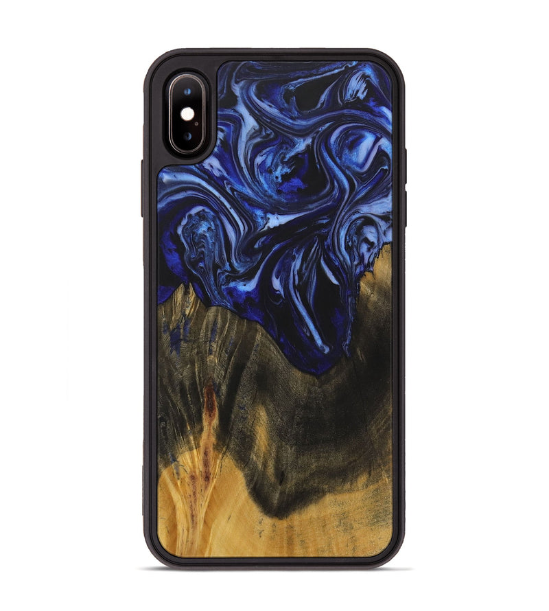 iPhone Xs Max Wood+Resin Phone Case - Robyn (Blue, 702696)