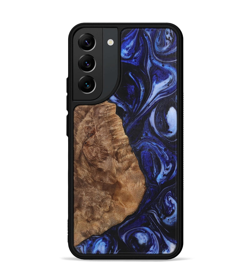 Galaxy S22 Plus Wood+Resin Phone Case - Camron (Blue, 702706)