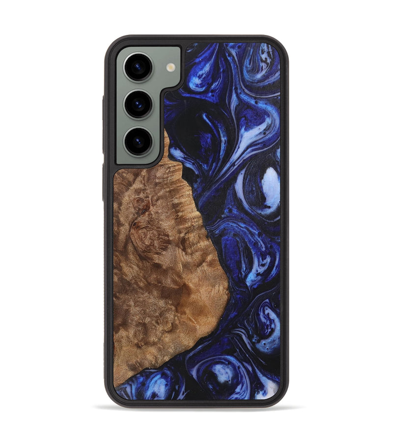 Galaxy S23 Plus Wood+Resin Phone Case - Camron (Blue, 702706)