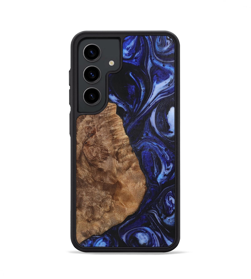 Galaxy S24 Wood+Resin Phone Case - Camron (Blue, 702706)