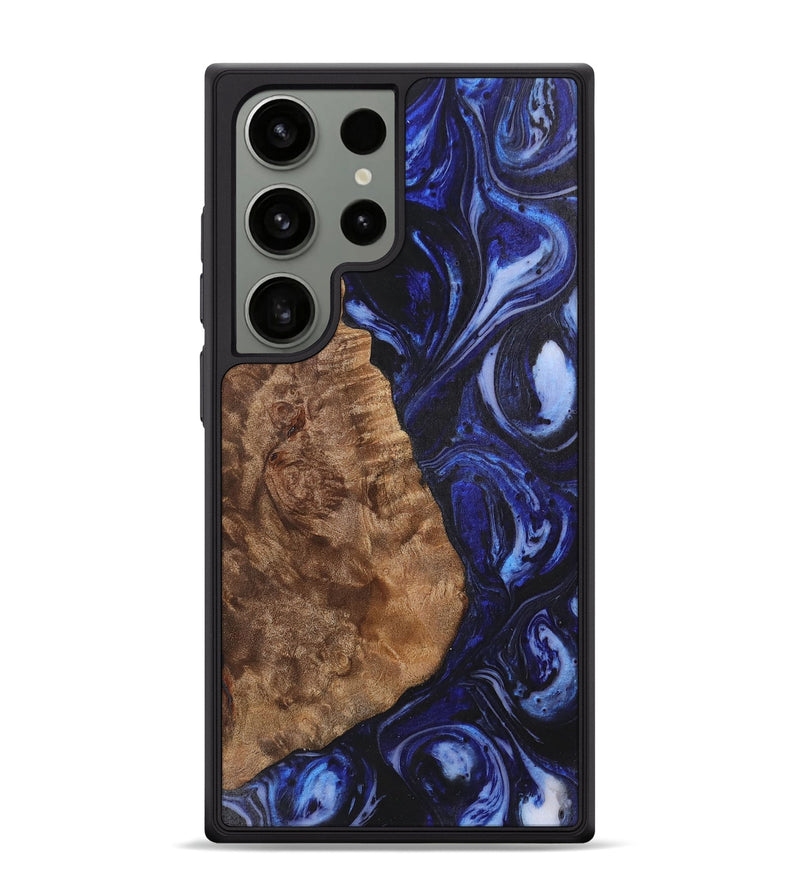 Galaxy S24 Ultra Wood+Resin Phone Case - Camron (Blue, 702706)