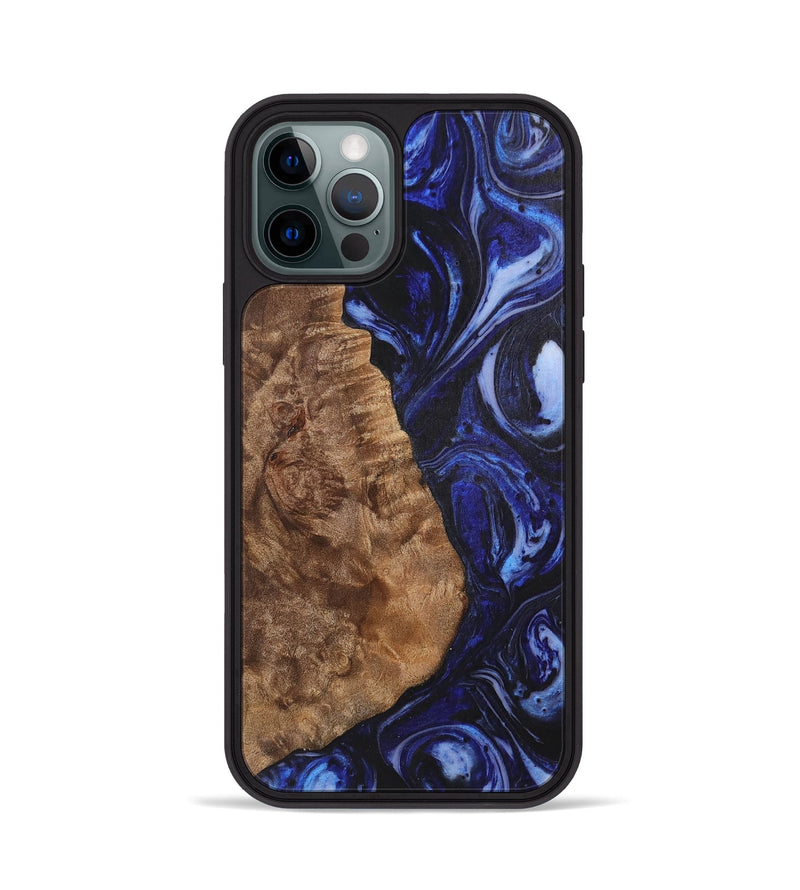 iPhone 12 Pro Wood+Resin Phone Case - Camron (Blue, 702706)