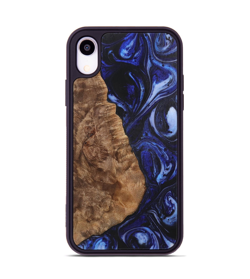iPhone Xr Wood+Resin Phone Case - Camron (Blue, 702706)