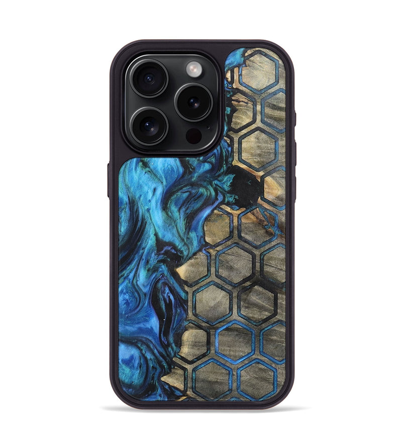 iPhone 15 Pro Wood+Resin Phone Case - Sandra (Pattern, 702712)