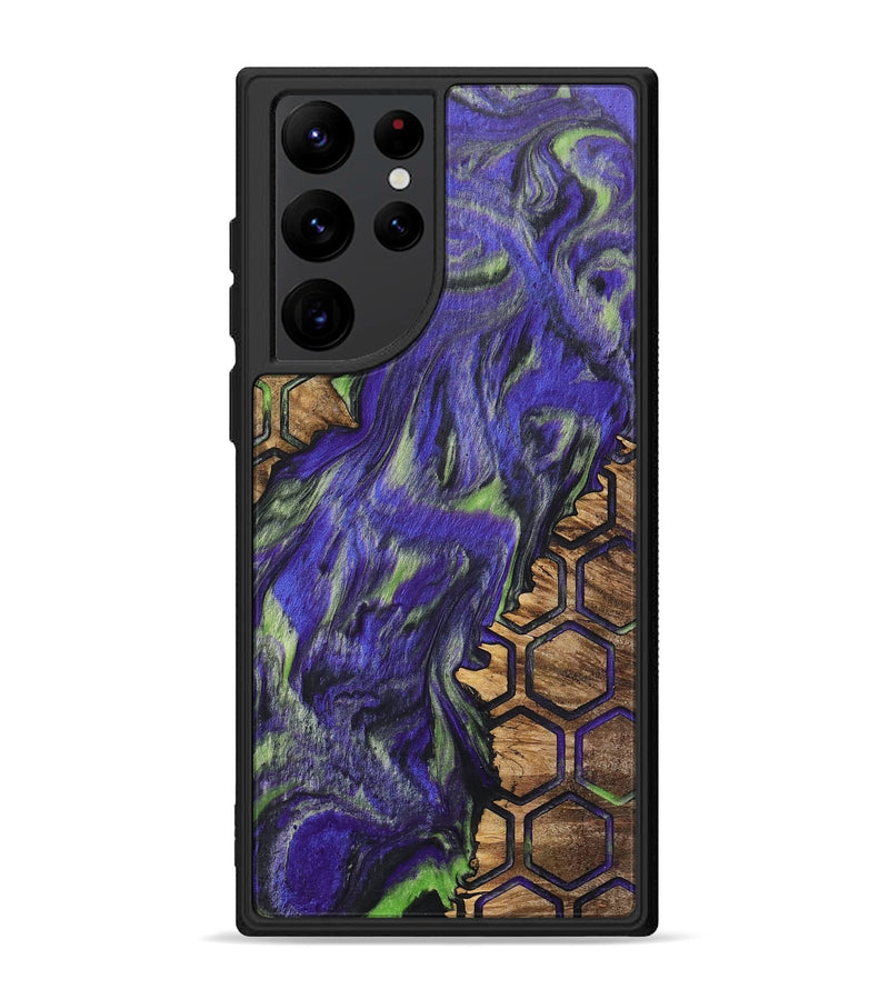 Galaxy S22 Ultra Wood+Resin Phone Case - Emery (Pattern, 702714)