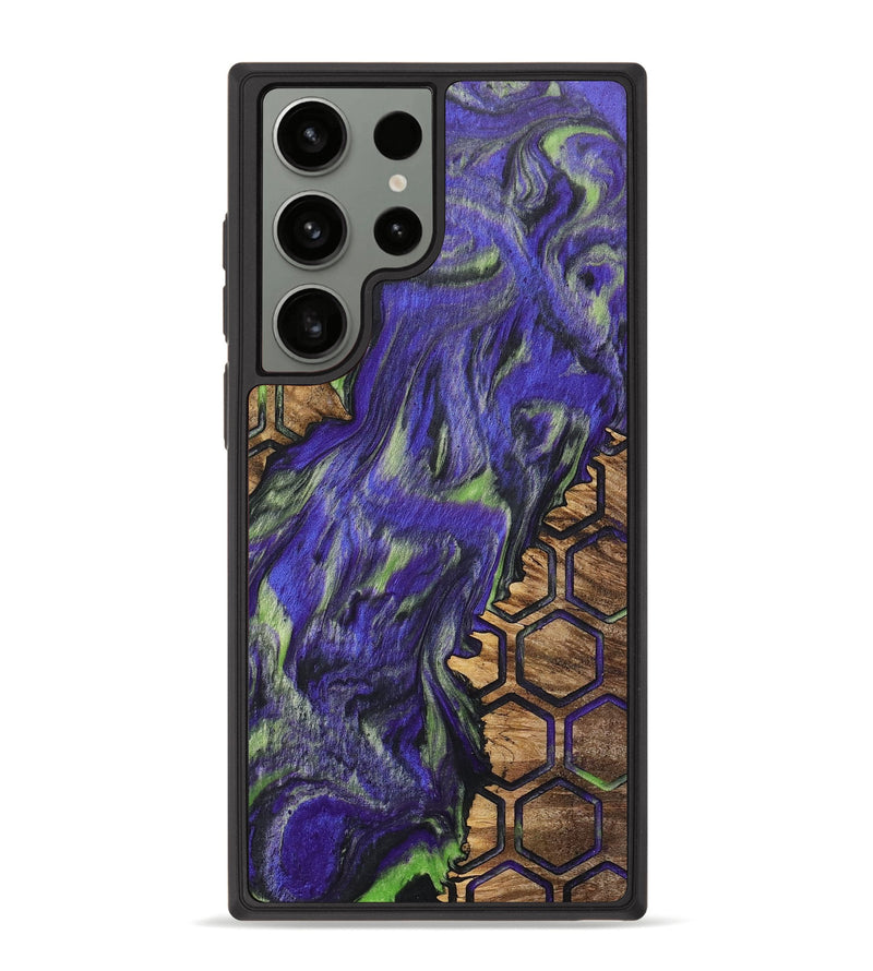 Galaxy S23 Ultra Wood+Resin Phone Case - Emery (Pattern, 702714)